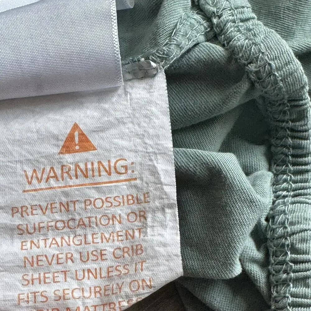 Joey + Joan Bassinet Fitted Sheets Green 100% Cotton 21x36